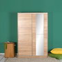 Hanah Home Armario Sonomo con Puerta Corredera de Espejo